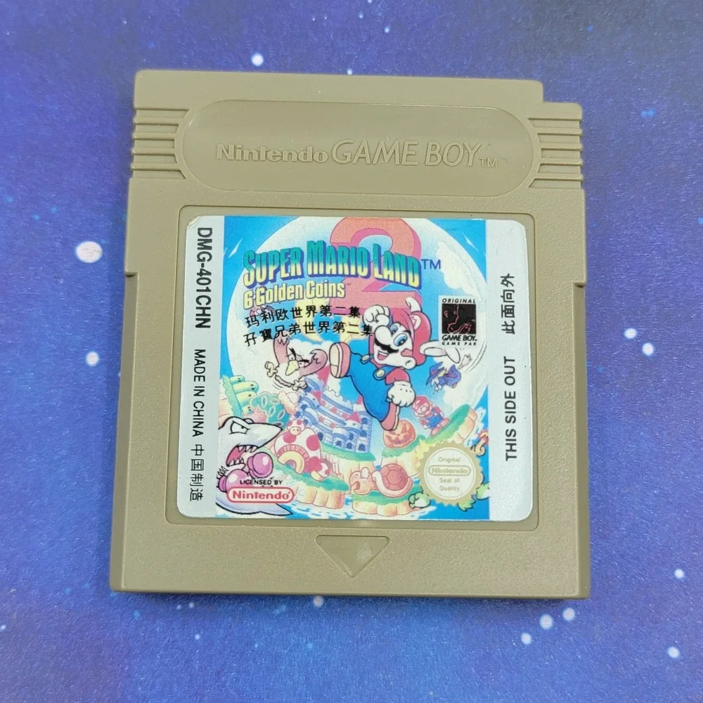 CHINESE Super Mario Land 2: 6 Golden Coins (Nintendo Game Boy) Video Game 0331